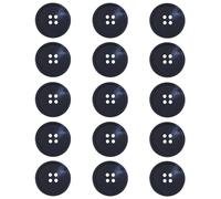 ftiemlovde Boutons Mercerie 4-Trous Résine 15 Pièces Originales pour Chemise/Manteau, Style Unique (Bleu 20 mm)