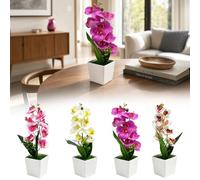 FTISSLY 4 Pièces Orchidées Artificielles en Pot, 31 cm