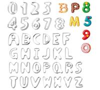 FTISSLY Lot de 26 emporte-pièces en forme de lettres de l'alphabet, 9