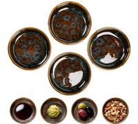 FTISSLY Lot de 4 Bols à Sauce en Céramique, 8,3 x 2,7cm | Coupelles pour Apéritif et Trempette, Petit Bol Multifonction pour Snacks, Desserts, Sushi et Condiments