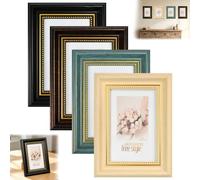 FTISSLY Lot de 4 Cadres Photo Vintage 10×15 cm en PS, 4 Couleurs