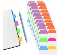 FTISSLY Marque Page Adhesif Onglets Adhésifs Inscriptibles Marqueur pour Étiquettes Onglets Quick Tab Onglet Adhésif d'Indexation Onglets Séparateur Guides D'index pour Marqueurs d'Index, 6 Couleurs