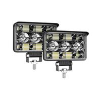 FTJKKVV Barre Lumineuse LED ED 3/4/5 Pouces Projecteur Tout-terrain Phare Travail Pour Camion Tracteur 4x4 Bateau Feu Antibrouillard 12 V/24 V Phare Moto Avant(2pcs 5inch 156W)