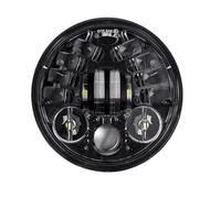 FTJKKVV Phare LED Moto 5,75 Pouces Pour Triumph Pour Speed pour Triple Pour Street Pour Triple Pour Rocket 5 3/4" Projecteur LED DRL Phare Moto Avant(5.75 black E)