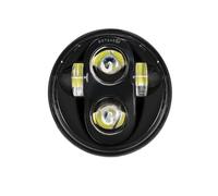 FTJKKVV Phare LED Moto 5,75 Pouces Pour Victory Pour Indian Pour Scout 2015-2017 Pour Victory Pour Octane 2017 5 3/4" LED DRL Projecteur Moto Phare Avant(5.75 black B)