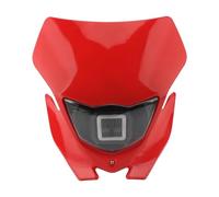 FTJKKVV Plaque De Phare Moto LED Style Design Pour Pour KLX 230 250 150 110R 230R Pour CRF 450 Universel Pour Enduro Motocross Phare Moto Avant(Rouge)