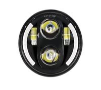 FTJKKVV Pour Dyna Pour VRSCD Pour VRSCDX Pour FLSTSB Pour FLSTSC Pour FLSTSE Moto À LED Universel 5 3/4 Pouces 5,75 Pouces H4 Phare Moto Phare Avant(1PCS headlight Black B)