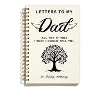 FTKBGHY Cadeau commémoratif pour la perte de papa - Carnet de condoléances - Cadeaux pour la perte d'un père, cadeau de deuil - Lettres à mon papa - 14 x 21,1 cm