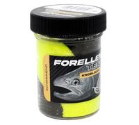 FTM Pâte à truite flottante 50 g - Pâte à truite, couleur/arôme : noir/jaune soleil - ail