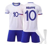 FTRGHNY Maillot de Foot Enfant et Adulte 22/23/24/25 Nouveau Ensemble de Maillots,Tenue Foot Garçon Homme,Équipement Football Entrainement T-Shirt et Short Chaussettes,Football Kit Set Bleu Blanc