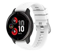 FTRONGRT 20mm Bracelet pour montre Garmin Approach S40, Silicone Bracelet, Sangle de Remplacement pour Garmin Approach S40-Blanc