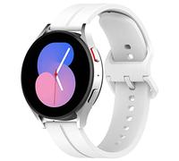 FTRONGRT 20mm Bracelet pour montre Garmin Forerunner 55, Silicone Bracelet, Sangle de Remplacement pour Garmin Forerunner 55. -Blanc