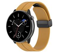 FTRONGRT 22mm Bracelet pour montre Garmin Venu 2, Silicone Bracelet, Sangle de Remplacement pour Garmin Venu 2-Boucle Noire Jaune