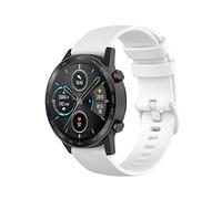 FTRONGRT 22mm Bracelet pour montre Honor MagicWatch 2 46mm, Silicone Bracelet, Sangle de Remplacement pour Honor MagicWatch 2 46mm. -Blanc