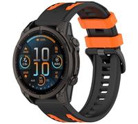 FTRONGRT Bracelet Compatible avec Garmin approach S60, Doux Silicone, Confortable Sangle de Remplacement.Noir Orange