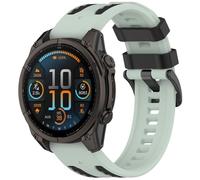 FTRONGRT Bracelet Compatible avec Garmin Forerunner 965, Doux Silicone, Confortable Sangle de Remplacement.Vert menthe Noir