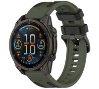 FTRONGRT Bracelet Compatible avec Garmin Forerunner 965, Doux Silicone, Confortable Sangle de Remplacement.Vert armée Noir