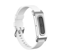 FTRONGRT Bracelet Compatible avec Google Fitbit Air, Bracelet en silicone avec cadre de protection métallique, bracelet de remplacement réglable à boucle à épingle.