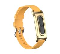 FTRONGRT Bracelet Compatible avec Google Fitbit Air, Bracelet en silicone avec cadre de protection métallique, bracelet de remplacement réglable à boucle à épingle.