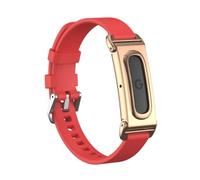 FTRONGRT Bracelet Compatible avec Google Fitbit Air, Bracelet en silicone avec cadre de protection métallique, bracelet de remplacement réglable à boucle à épingle.