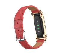 FTRONGRT Bracelet Compatible avec Google Fitbit Air, Étui de protection métallique et bracelet en cuir microfibre premium, Bracelet de poignet de remplacement ajustable.