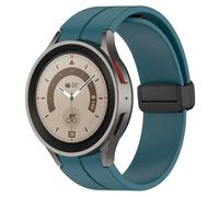 FTRONGRT Bracelet Compatible avec Samsung Galaxy Watch 7/Watch FE, TPU Doux et Confortable, Sangle de Remplacement Compatible avec Samsung Galaxy Watch 7/Watch FE.Boucle Noire Bleu Marine