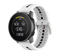 FTRONGRT Bracelet Compatible avec Suunto Run, Race S, Race, Vertical, 9 Peak Pro, 9 Peak, 5 Peak, Doux Confortable Sangle de Remplacement. Blanc Noir