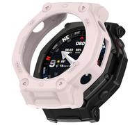 FTRONGRT Coque Compatible avec Amazfit T-Rex 3 Pro 48mm, TPU Souple, Anti-Rayures, Creuse Montre Étui de Protection. Rose Clair