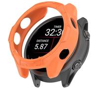FTRONGRT Coque Compatible avec Garmin Forerunner 570 42mm, TPU Souple, Anti-Rayures, Creuse Montre Étui de Protection. Orange