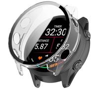FTRONGRT Coque Compatible avec Garmin Forerunner 570 47mm, PC + Film Trempé, Anti-Rayures Étui de Protection Tout Compris Compatible avec Garmin Forerunner 570 47mm. Transparent