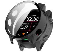FTRONGRT Coque Compatible avec Garmin Forerunner 970, PC + Film Trempé, Anti-Rayures Étui de Protection Tout Compris Compatible avec Garmin Forerunner 970. Noir
