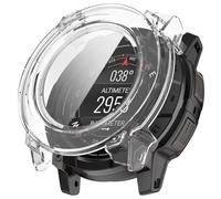 FTRONGRT Coque Compatible avec Garmin Instinct 3 AMOLED/Solar 50mm, PC + Film Trempé, Anti-Rayures Étui de Protection Tout Compris. Transparent