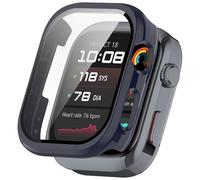 FTRONGRT Coque Compatible avec Huawei Watch D2, PC + Film Trempé, Anti-Rayures Étui de Protection Tout Compris Compatible avec Huawei Watch D2. Bleu d'encre