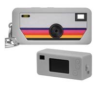 FTRONGRT Coque Compatible avec Kodak CHARMERA Keychain Digital Camera, Anti-Rayures, Silicone Souple Appareil Photo Étui de Protection. Gris