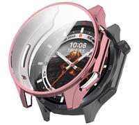 FTRONGRT Coque Compatible avec OnePlus Watch 3/Oppo Watch X2, Anti-Rayures, Galvanoplastie TPU Souple, Boîtier de Montre Tout Compris. Rose