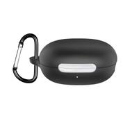 FTRONGRT Coque Compatible avec QCY AilyBuds E20, Silicone Souple, Résistant aux Rayures, Antichoc, Housse en Silicone pour Écouteurs Bluetooth.Noir