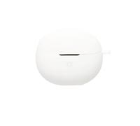 FTRONGRT Coque Compatible avec QCY MeloBuds N70, Silicone Souple, Résistant aux Rayures, Antichoc, Housse en Silicone pour Écouteurs Bluetooth.Blanc