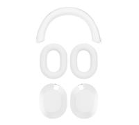 FTRONGRT Coque Compatible avec Sony WH-1000XM6, Silicone Anti-Rayures Capuchon d'oreille et Faisceau de Tête Étui de Protection Compatible avec Sony WH-1000XM6 Écouteur.Blanc