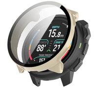 FTRONGRT Coque Compatible avec SUUNTO Nautic S, PC + Film Trempé, Anti-Rayures Étui de Protection Tout Compris. Blanc Ivoire