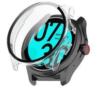 FTRONGRT Coque Compatible avec Ticwatch Pro 5 Enduro, PC + Film Trempé, Anti-Rayures Étui de Protection Tout Compris Compatible avec Ticwatch Pro 5 Enduro. Transparent