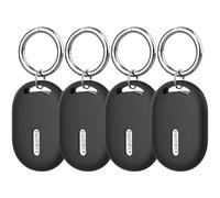 FTRONGRT Coque Compatible avec Xiaomi Smart Tag, Silicone Souple, Anti-Rayures, avec Boucle de Suspension, Facile à Transporter.4 Pieces-Noir
