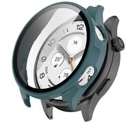 FTRONGRT Coque Compatible avec Xiaomi Watch 5, PC + Film Trempé, Anti-Rayures Étui de Protection Tout Compris. Aiguille de Pin Vert