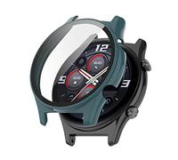 FTRONGRT Coque pour Honor Watch GS3, Combinaison de Film Trempé PC + écran, Boîtier de Montre Tout Compris, Résistant aux Chocs, Housse pour Honor Watch GS3 Smartwatch.Aiguille de Pin Vert