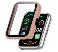 FTRONGRT Coque pour Huawei Watch Fit Special Edition(B39), PC + Étui, Résistant aux Chocs, Étui de Protection Tout Compris pour Huawei Watch Fit Special Edition(B39) Smartwatch.Rose