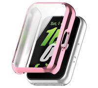 FTRONGRT Coque pour Samsung Galaxy Fit3, Boîtier de Montre Tout Compris en TPU Souple pour Galvanoplastie, Housse pour Samsung Galaxy Fit3 Smartwatch.Rose