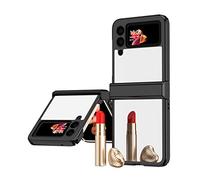 FTRONGRT Coque pour Samsung Galaxy Z Flip 3 Coque, Combinaison Galvanoplastie + Miroir, Protection Charnière, Anti-Chute, Etui Housse pour Samsung Galaxy Z Flip 3-Noir