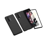 FTRONGRT Coque pour Samsung Galaxy Z Fold 3 5G, Coque Rigide Tout Compris + Conception de Combinaison de Film en Verre trempé d'écran, Anti-Chute Housse pour Samsung Galaxy Z Fold 3 5G.(Noir)