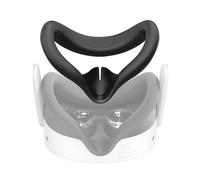 FTRONGRT Face Cover Pad Compatible avec Meta Quest 3S, Silicone Souple, Résistant à la Transpiration, Doux, Doux pour la Peau, VR Masque Facial Compatible avec Meta Quest 3S. Noir
