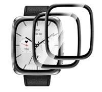 FTRONGRT Protecteur D'écran Compatible avec Amazfit Bip Max, Anti-Rayures, Protecteur D'écran Souple 2 Pièces, Film Protecteur pour Cadran de Montre. Noir