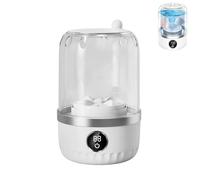 Ftruixang Mini machine à laver portable, blanche, capacité de 0,9 kg, contrôle tactile numérique, design compact pour sous-vêtements et délicats, rechargeable par USB
